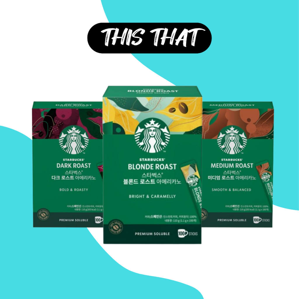 [STARBUCKS] Cà phê Americano Stick 3 hương vị 10 / 20 / 50 (Không hộp)