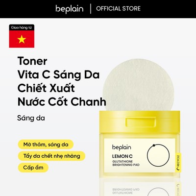 [Beplain Chính Hãng] Toner pad beplain Vita C từ nước cốt chanh và Glutathione tinh khiết 98% dưỡng sáng da căng bóng 130ml