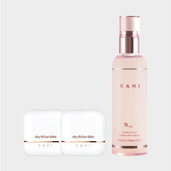 KAHI Airy Fit Sun Stick SPF50 + PA + + + 14g x2 + KAHI Wrinkle Bounce Collagen Mist Ampoule 120ml Se