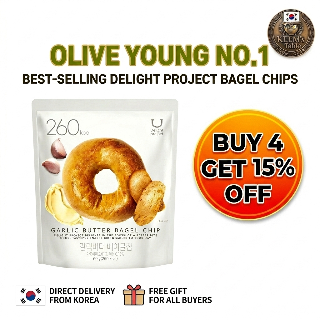 Snack bánh Bagel ăn kiêng Olive Young Hàn Quốc Delight Project Mystery Pack Garlic Butter Honey Choc