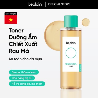 [Beplain Chính Hãng] Toner Cicaterol BEPLAIN chiết xuất rau má dưỡng ẩm và tẩy da chết 200ml
