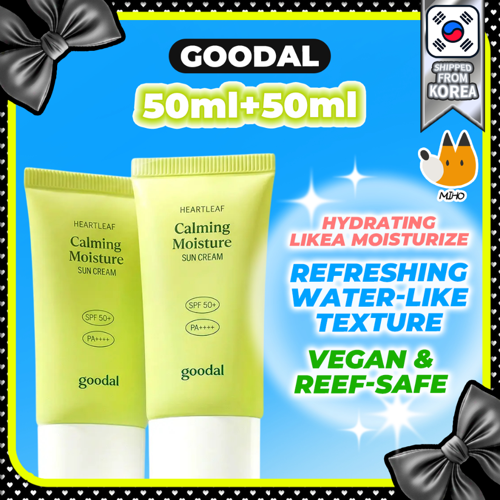 Goodal Heartleaf Soothing Moisture Sun Cream 50ml Bộ đôi