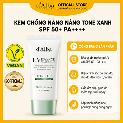 [d'Alba Official] Kem chống nắng Nâng tone Xanh lá White Truffle Tone Up Green Correcting Suncream 50ml