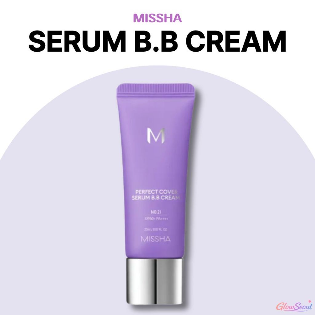 Tím MISSHA M Perfect Cover Serum BB Cream 20ml / 50ml SPF50 + PA + + + | Dưỡng ẩm Glow BB | #23 #25
