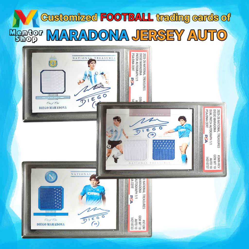 [Cửa hàng cố vấn] ✨Thẻ tự động Jersey tùy chỉnh Maradona - Argentina & Napoli Legend Patch Collectib