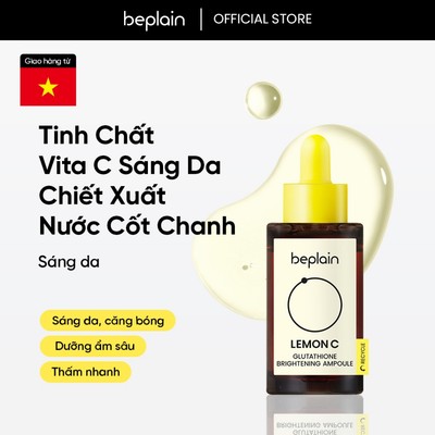 [Beplain Chính Hãng] Serum beplain Vita C từ nước cốt chanh và Glutathione tinh khiết 98% dưỡng sáng da căng bóng 30ml