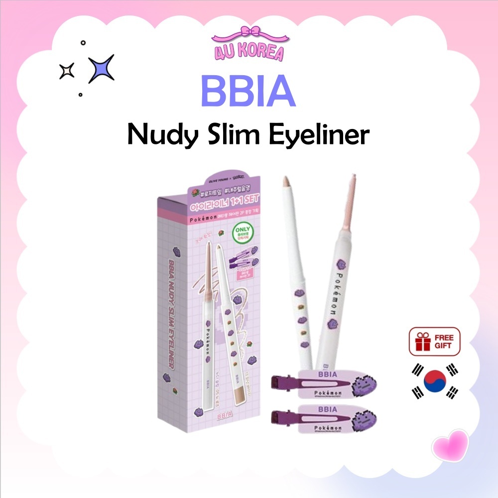 Bút kẻ mắt BBIA Nudy Slim 0,08g – 8 sắc thái / K-BEAUTY