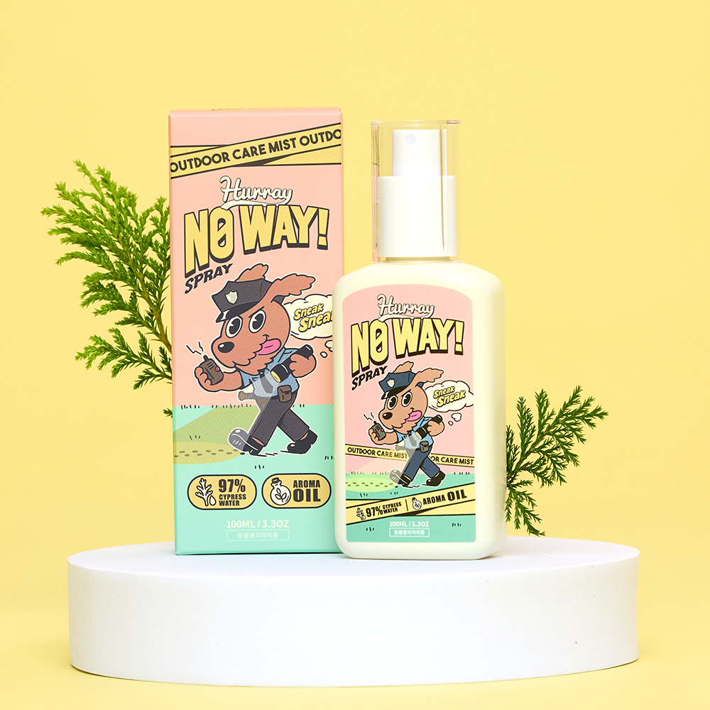 Hurray KHÔNG ĐƯỜNG Xịt đuổi côn trùng cho thú cưng 100ml Xịt chống bọ chét ngoài trời cho chó 97% Hi