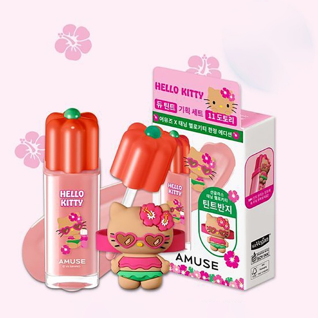 Amuse x Hello Kitty Dew Tint 11 Doôtri (+ Nhẫn Tint)