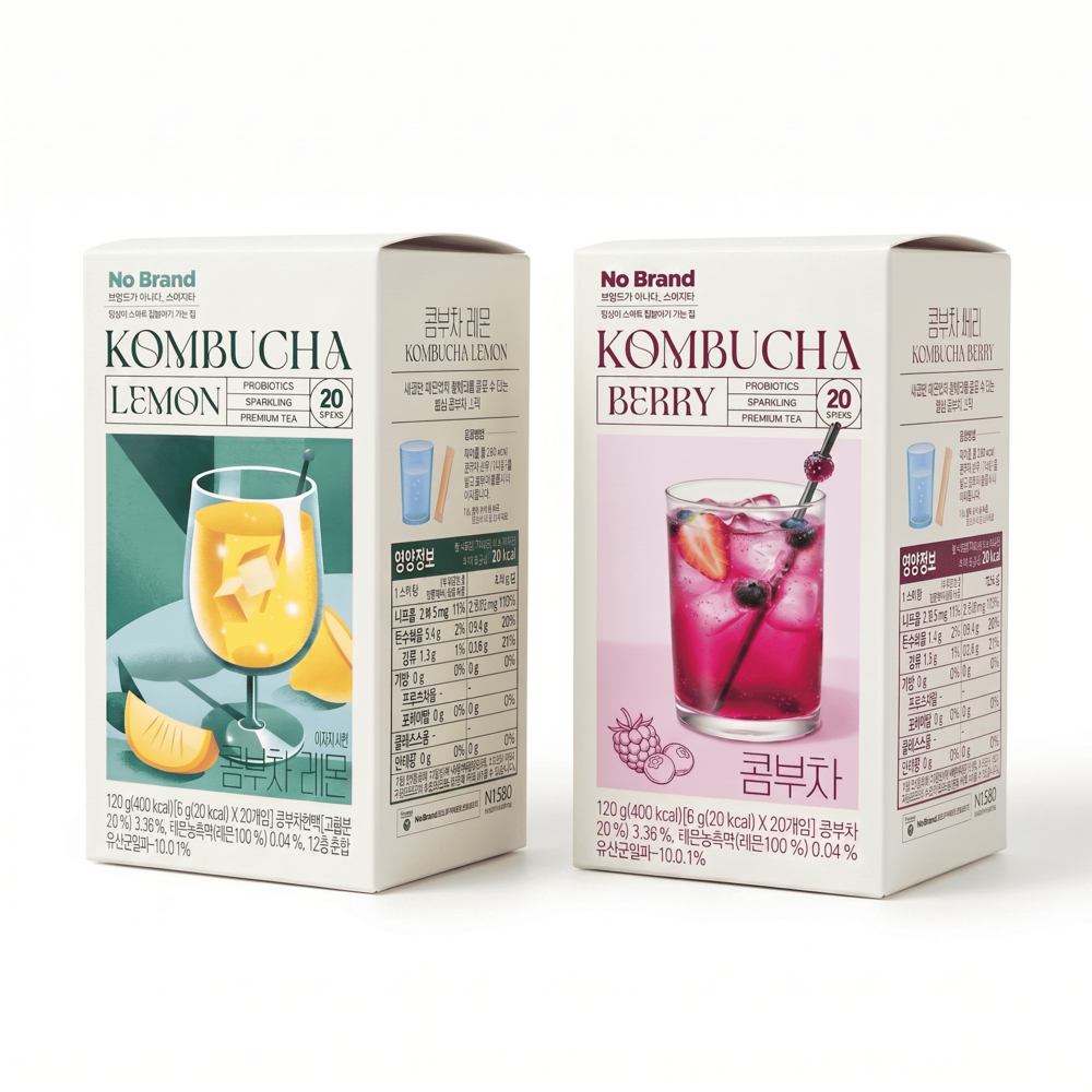 [Emart, No Brand], Kombucha, Zero Sugar, Diet, Tea Korea, Ice Tea, TEA Powder, 20Sticks, Healthy, Di