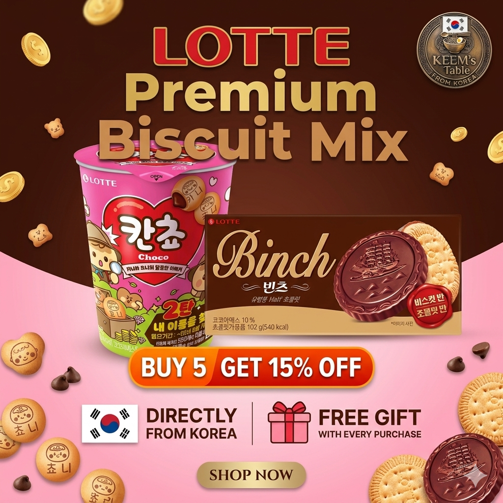 Bánh quy sô cô la Hàn Quốc Lotte Binch Kancho Chic Choc ABC Cookie Surprise Mix Hot Hit TikTok Viral