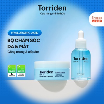 [Torriden x Diep Le] Patch cấp ẩm cho đôi mắt rạng rỡ, 60ea + Serum DIVE IN chứa Hyaluronic Acid, 50ml