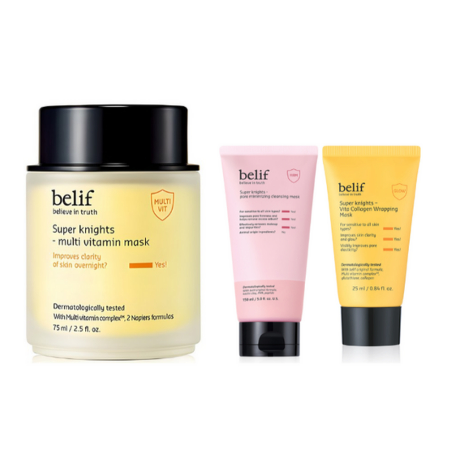 [belif] Mặt nạ Vitamin Super Knights 75ml + Mặt nạ belif 150ml (2 chiếc)