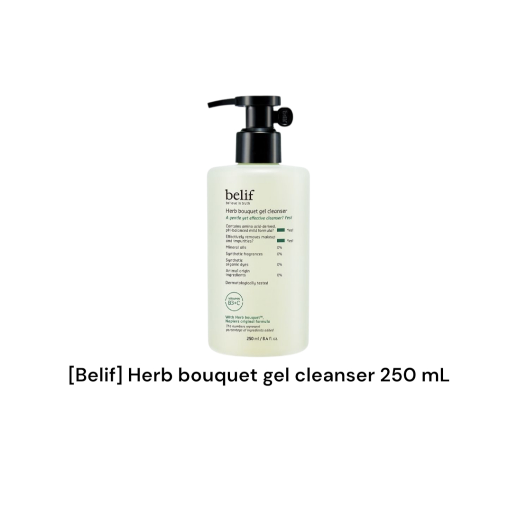 [Belif] Sữa rửa mặt gel bó hoa thảo mộc 250 mL / K-Beauty