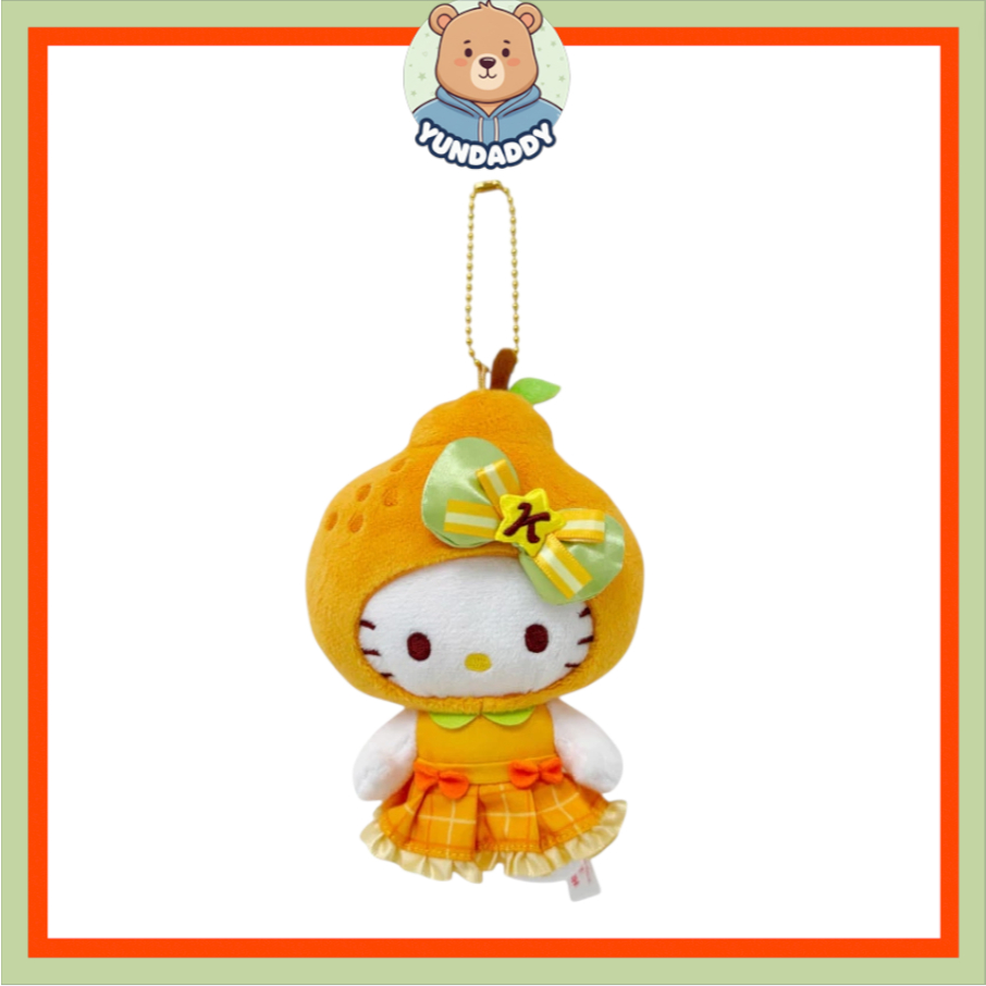 [SANRIO] Túi sang trọng Hello Kitty Island Hallabong Charm Jeju Hallabong Móc khóa màu cam