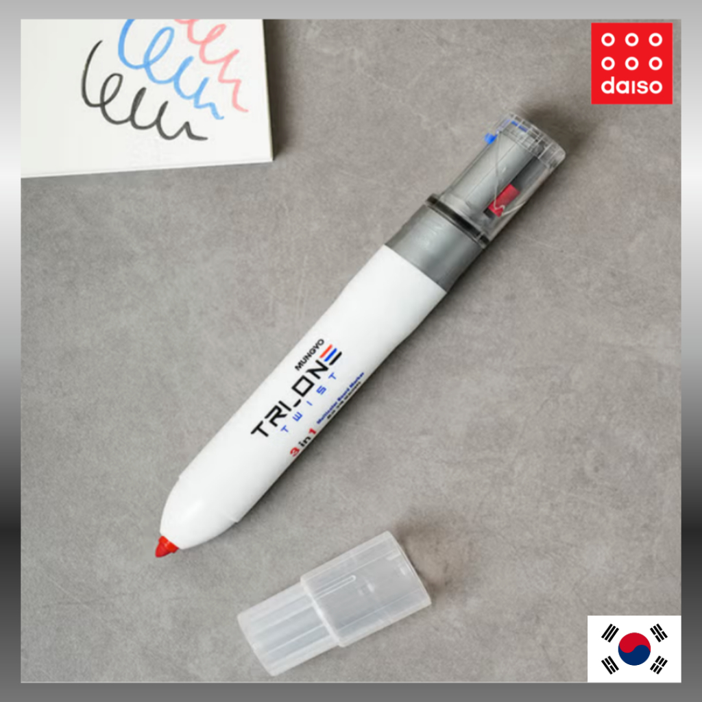 [Daiso Korea] máy làm bảng trắng 3 màu bungyo Korea / Đen, Đỏ, Xanh lam