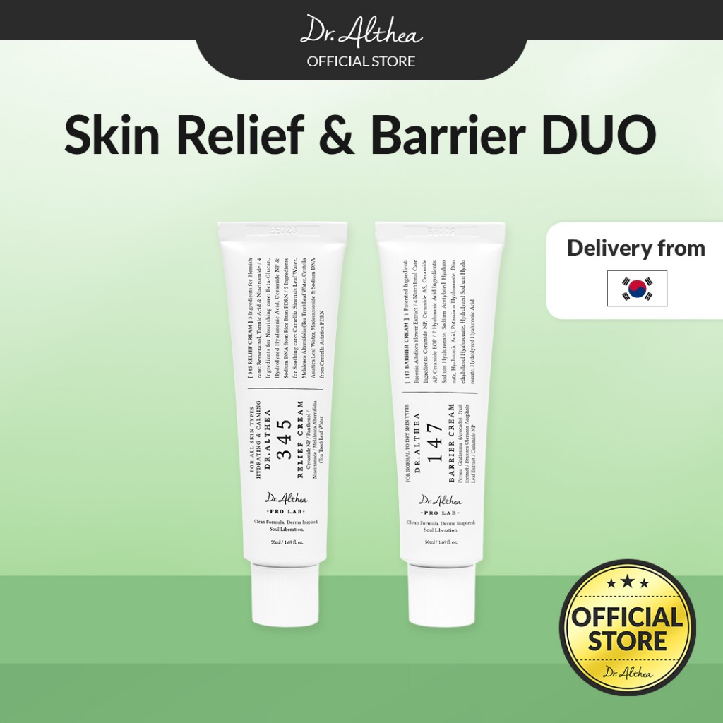 Dr.Althea Skin Relief & Barrier DUO | Kem giảm đau 345 50ml + 147 Barrier Cream 50ml