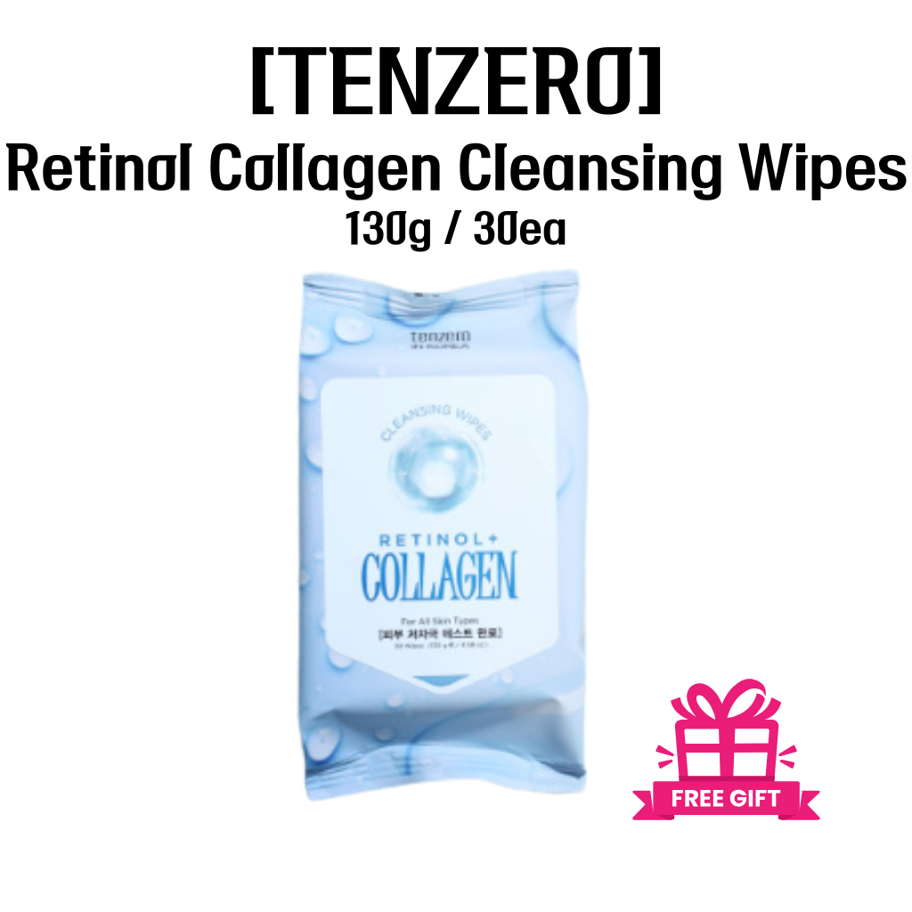[TENZERO] Khăn lau mặt Retinol + Collagen