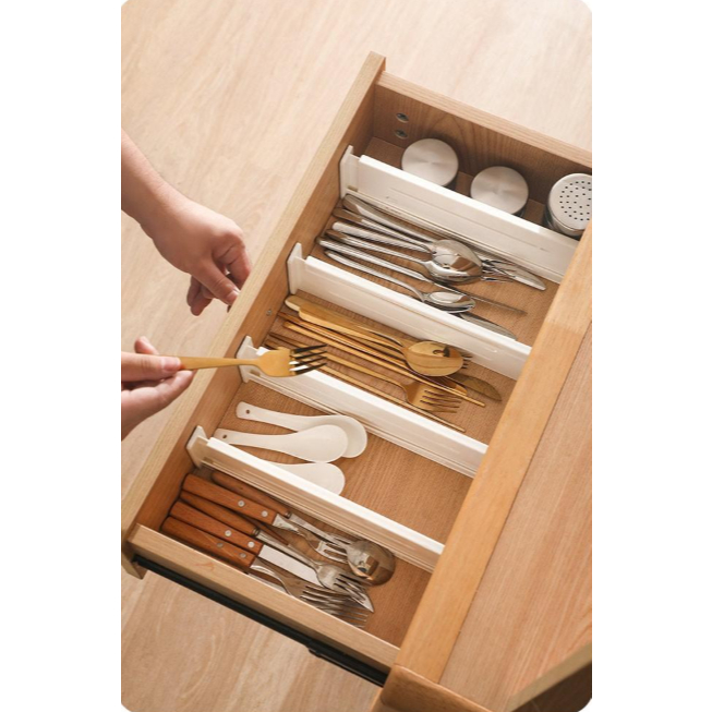 Bộ chia ngăn kéo có thể điều chỉnh ILSAN POINT 6P | Khóa chắc chắn | Tổ chức không gian | Lưu trữ tạ