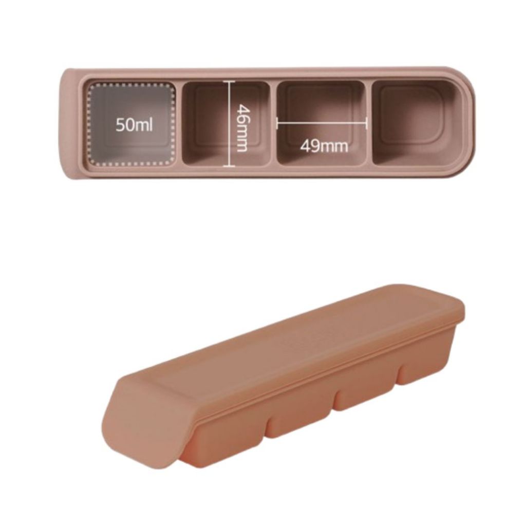 PIRGI Double Seal Baby Food Cube Khay 4 Cell 234x60x40mm BPA Free Free Free Free Free Free Free Free