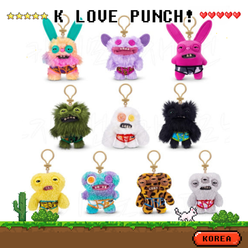 Móc khóa Fuggler Funny Ugly Monster Budgie 10 loại | Móc khóa túi quyến rũ