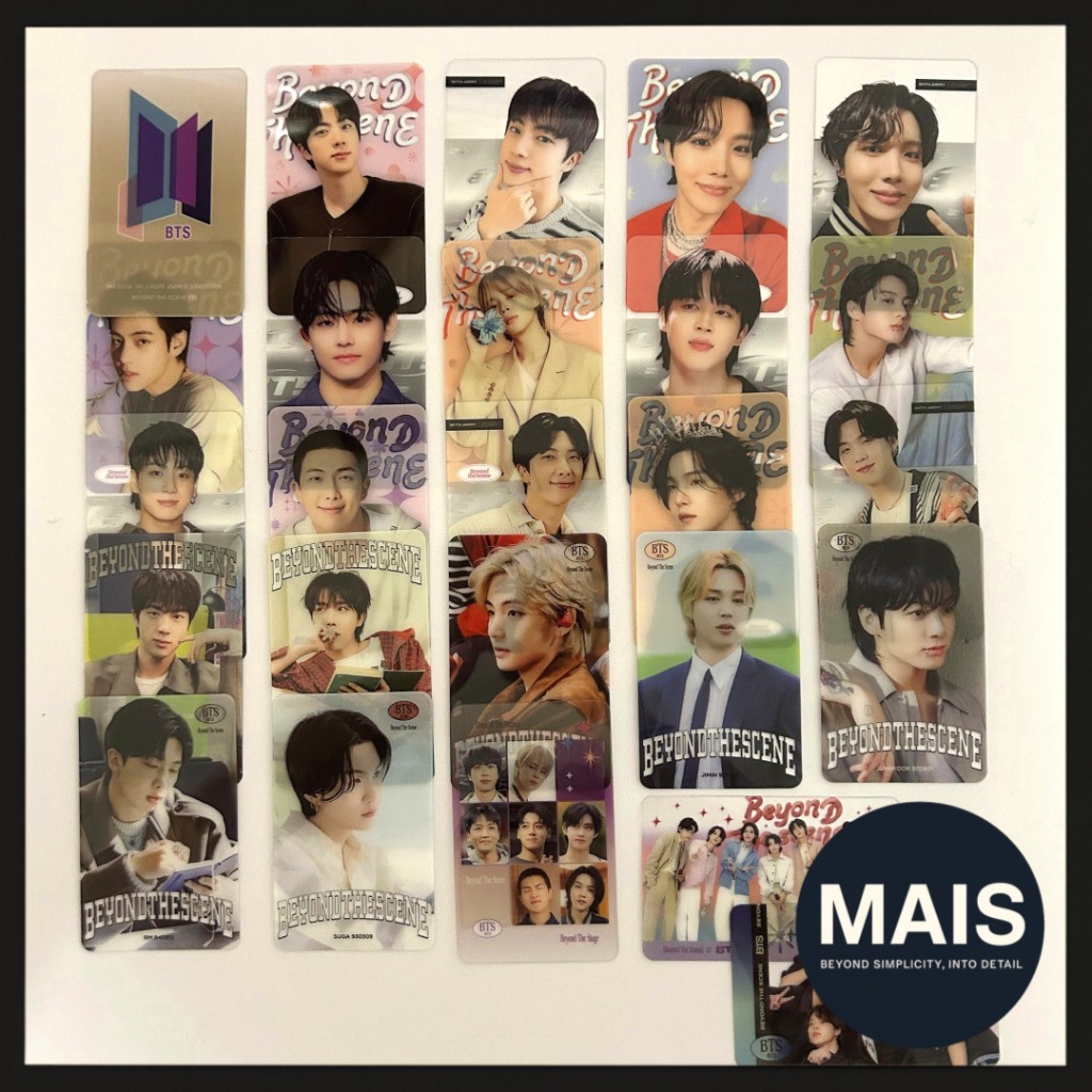 [BTS OT7] Bộ Photocard trong suốt (25 cái) / Bộ sưu tập ảnh làm bằng quạt K-pop / Kích thước thẻ tín