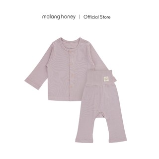 [Malang Honey] Đồ Bộ Bé Sơ Sinh Đồ Ngủ Bé Form Rộng Loungewear Dài Tay Quần Dài Cạp Cao Vải Tre Mềm Chính Hãng Hàn Quốc Cho Bé 0–12 Tháng - Bamboo Soft