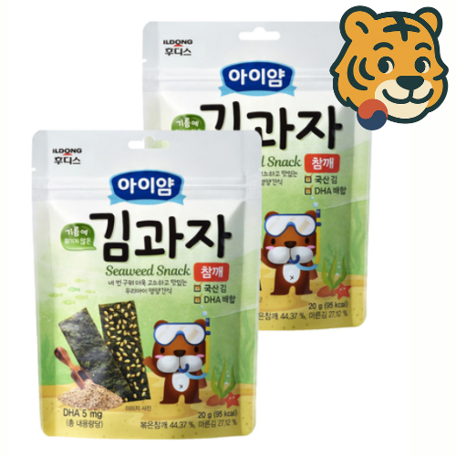 ILDONG | Snack Rong Biển Cho Bé Mè & DHA (2 Gói)