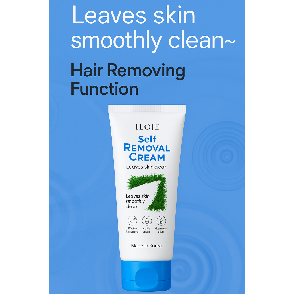 Kem tẩy lông tự làm ILOJE | Chăm sóc da nhẹ nhàng & mịn màng | Sử dụng nhanh 10 phút | Sản xuất tại 