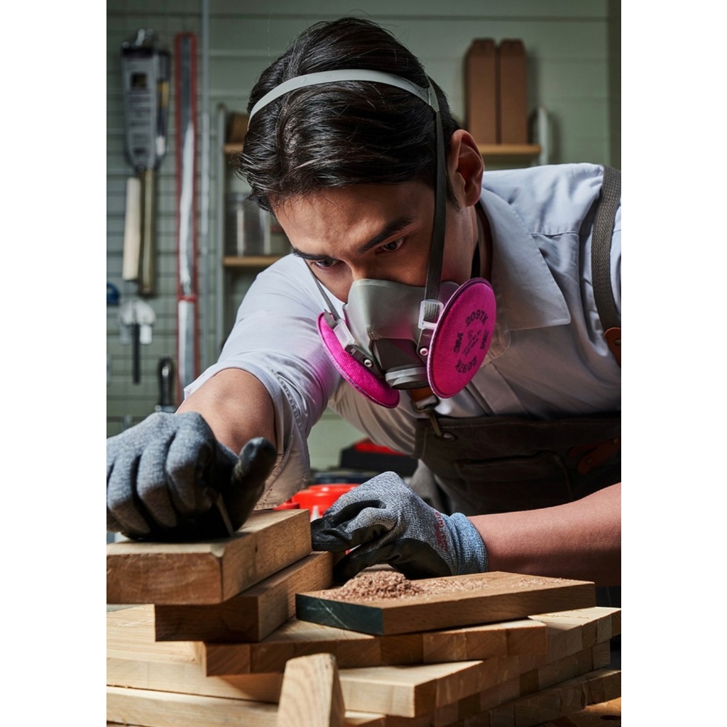 Mặt nạ phòng độc nửa mặt 3M 6200 với bộ lọc hạt 3M 2091K / 2097K (P100)