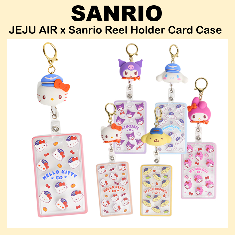 [SANRIO] JEJU AIR x SANRIO Nhân Vật Cuộn Thẻ Hộp Đựng kitty Phi Hành Đoàn Thuyền Trưởng Kurtomi cinn