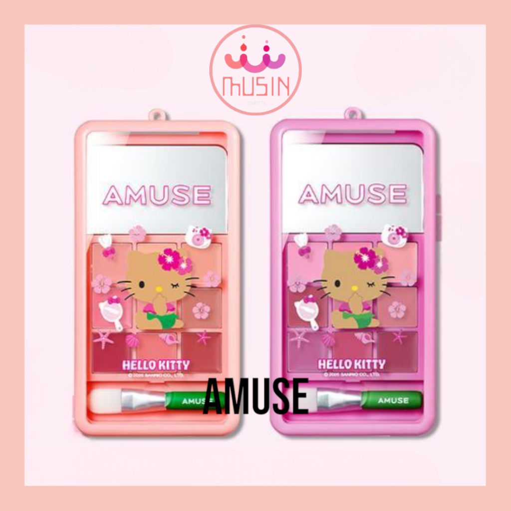 ĐIỆN THOẠI AMUSE LIP & CHEEK PALETTE [TANNING HELLO KITTY PHIÊN BẢN GIỚI HẠN] mỹ phẩm hello kitty