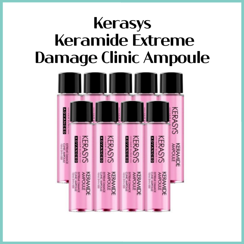 [Kerasys] Keramide Extreme Damage Clinic Ampoule (10ml × 9 chiếc) – Điều trị sửa chữa tóc chuyên sâu