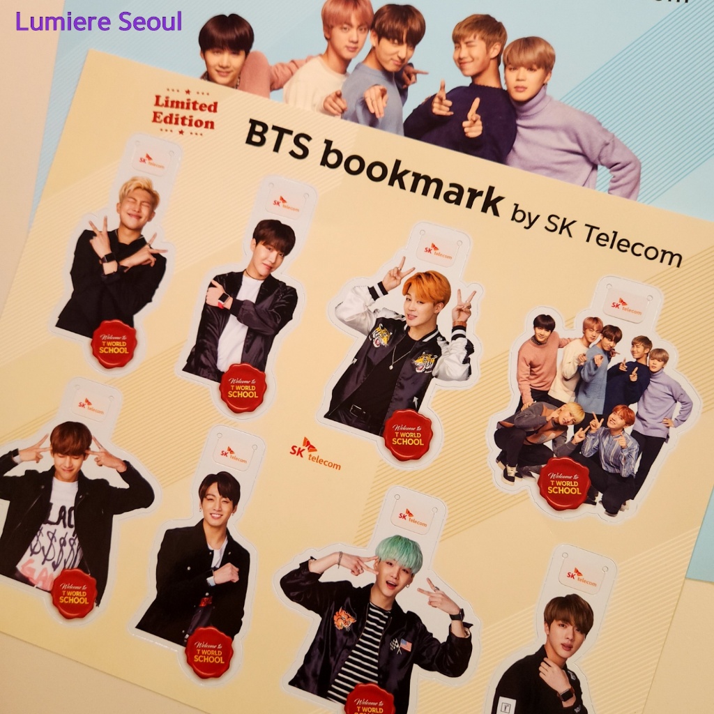 Bộ Bookmark Chính Thức BTS × SK Telecom + Poster Mini (2016 Limited)