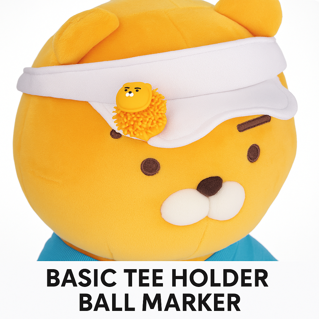 Kakao Friends Golf Basic Golf Tee Holder và Ball Marker Ryan, Chunsik