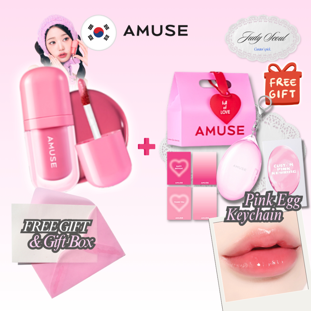 🇰🇷 Amuse ´- Set Son Tint Trứng Charm Bebe | Son Dưỡng Môi Căng Bóng Juicy Lip Gloss