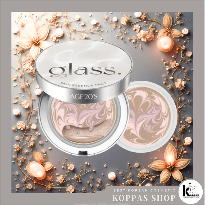 AGE 20 's Glass Skin Essence Pact Glow 12.5g + 12.5g (nạp lại) Set AGE20S