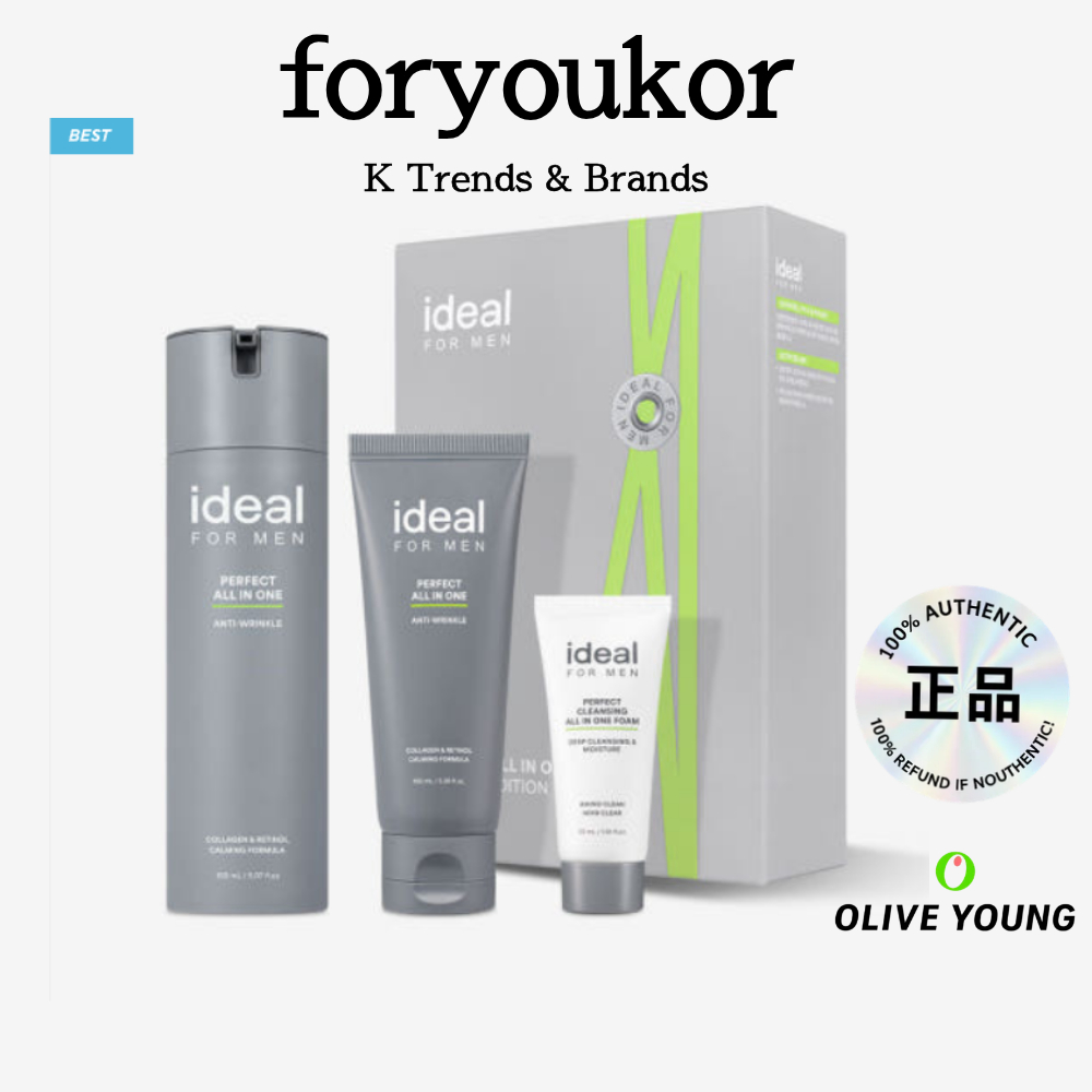 Ideal for Men Perfect All-in-One 150ml +100ml+30mll, Olive Young Korea