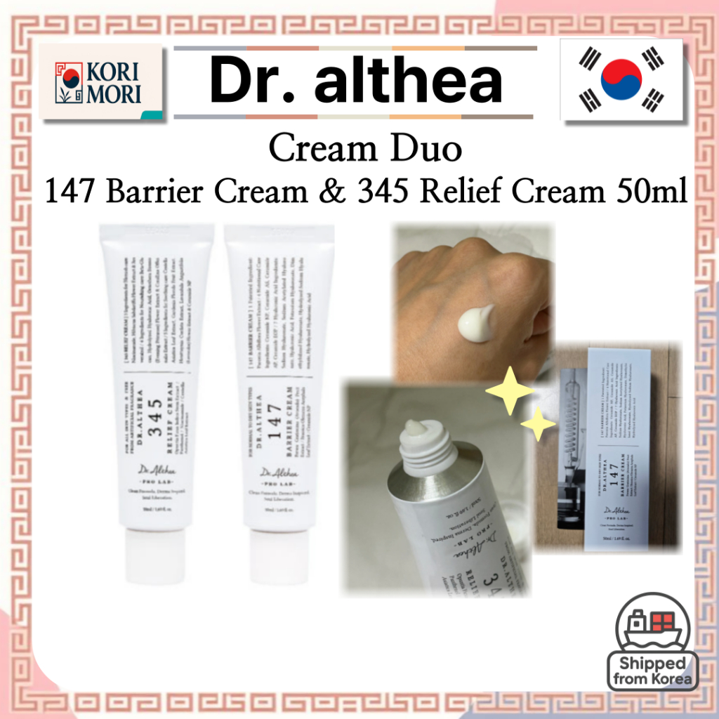 Oliveyoung [Tiến sĩ Althea] Cream Duo – 147 Barrier Cream & 345 Relief Cream 50ml
