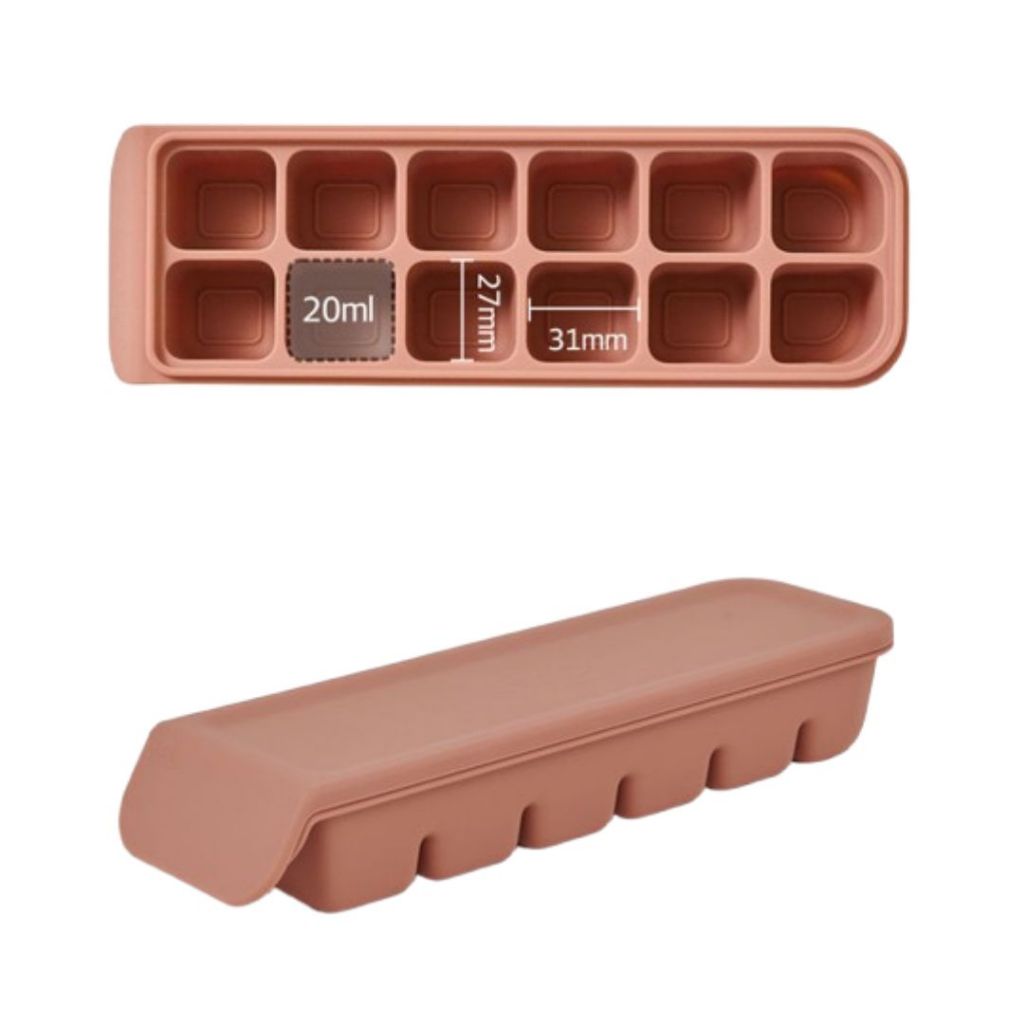 PIRGI Double Seal Baby Food Cube Tray 12 Cell 20ml Mỗi BPA Free Free Free Free Free Free Free Storag