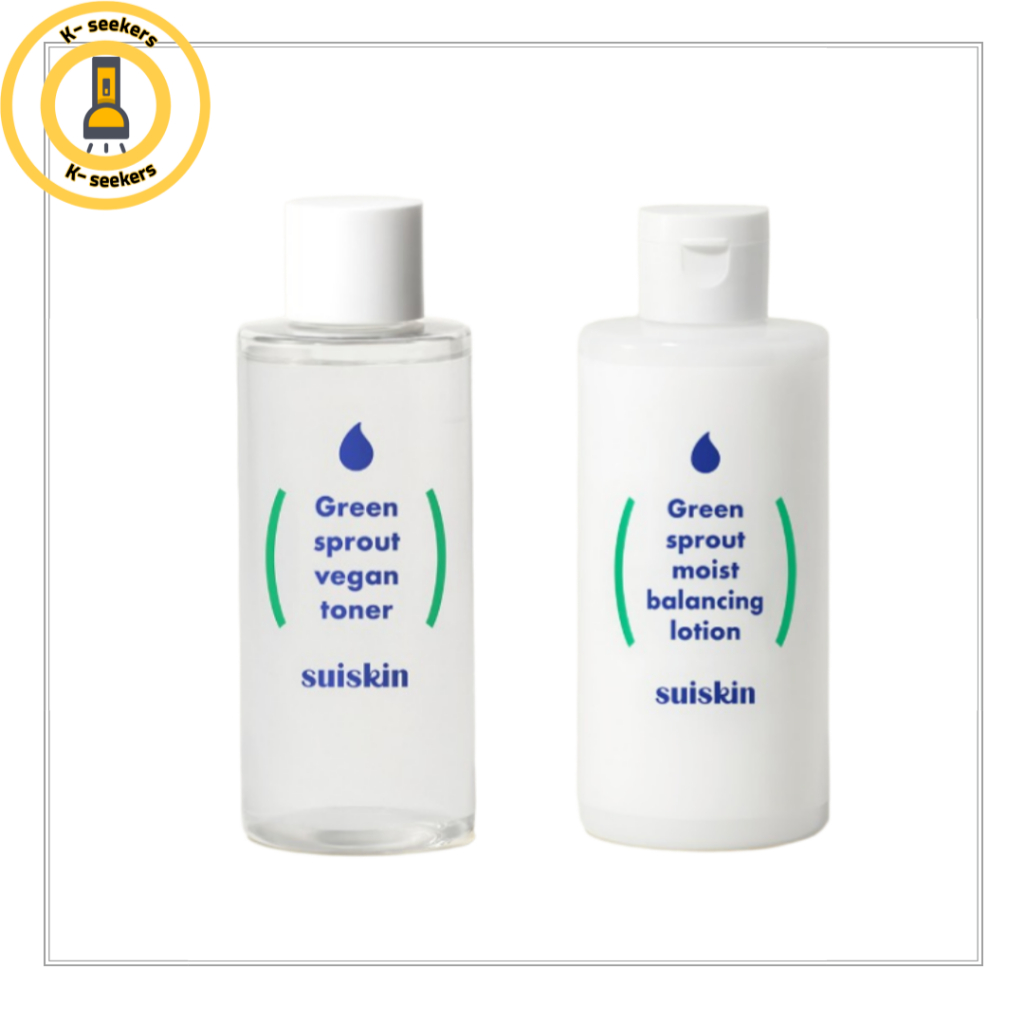 [SUISKIN] K-Beauty Vegan Skincare / Green Sprout Vegan Toner, Lotion, Set