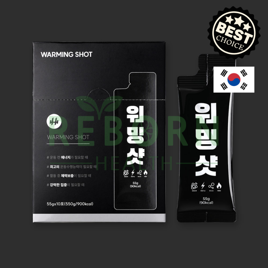 Nước tăng lực Warming Shot L-Arginine & BCAA Hương nho xanh 55ml x 10 gói (Sản xuất tại Hàn Quốc)