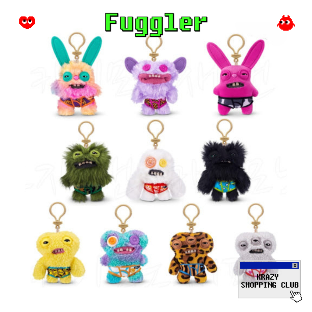 Móc khóa Fuggler Funny Ugly Monster Budgie 10 loại | Móc khóa túi quyến rũ