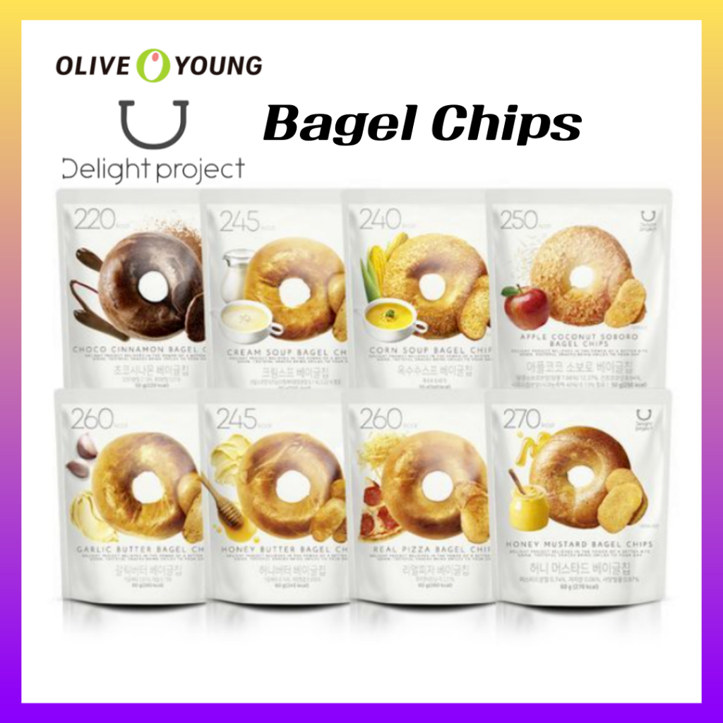 [Dự án Delight] Chip Bagel Olive Young Snack giòn / Bánh mì nướng / Dự án Delight Crunchy Treat