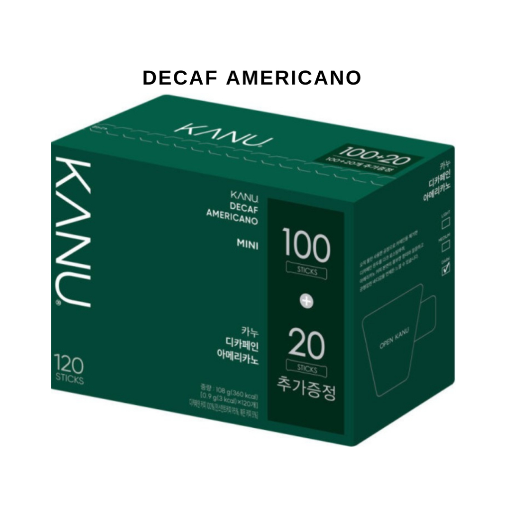 Maxim Kanu Decaf Americano (30 que / 120 que) Cà phê hòa tan Hàn Quốc