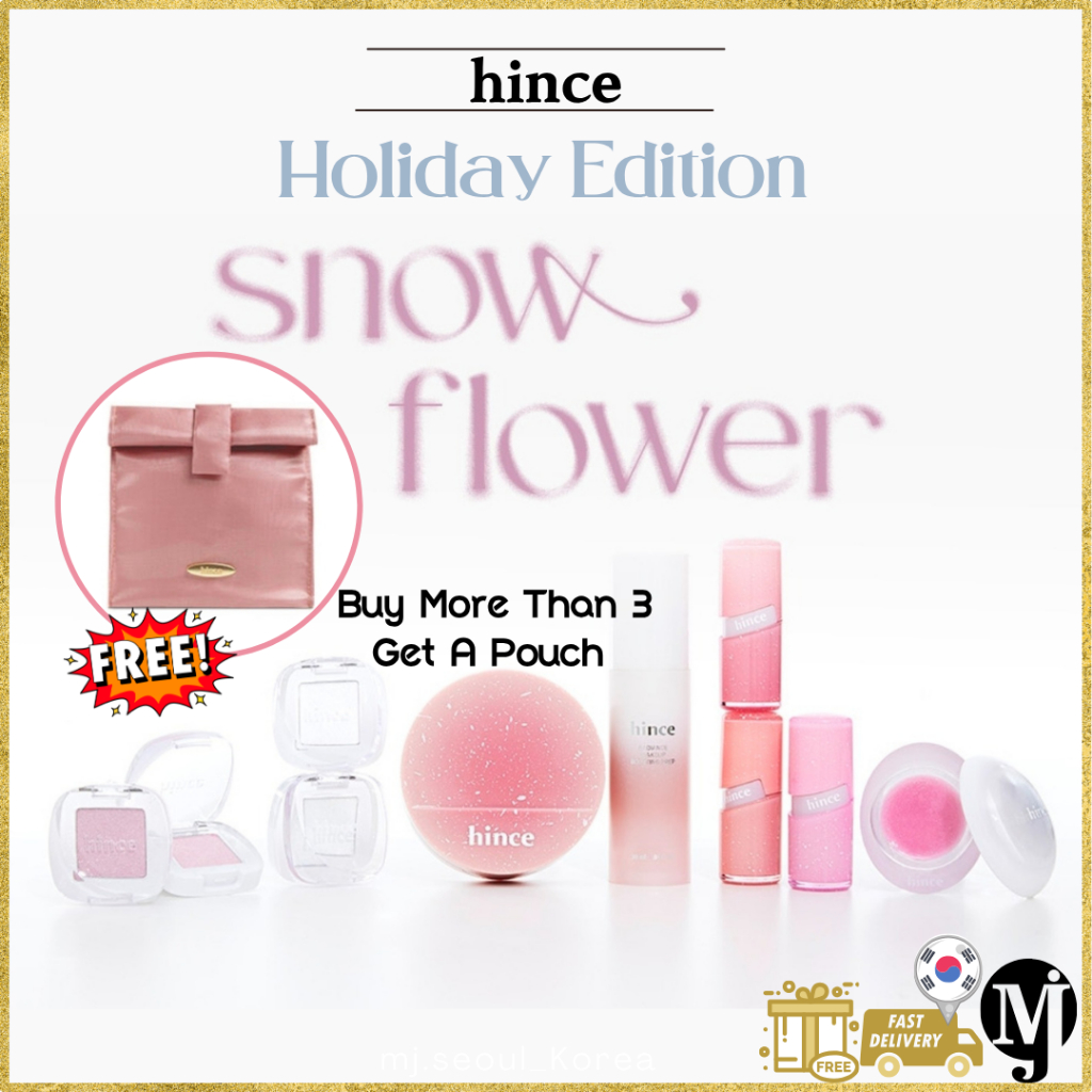 Hince 2025 Holiday Edition Snow Flower Raw Glow Gel Tint Cover Master Pink Cushion