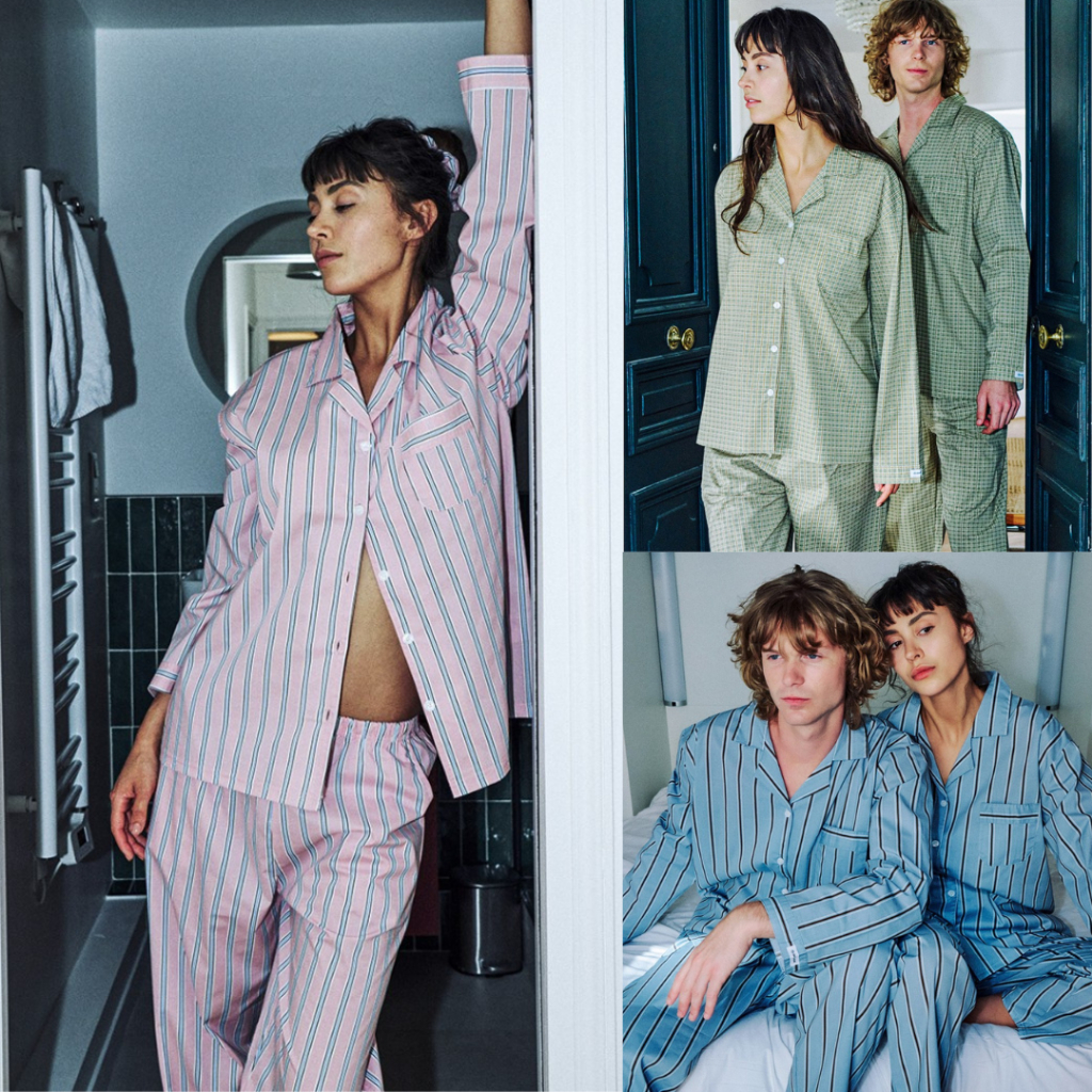 [Off Hour] Korea Long Sleeve Cotton Blend Pajama Set, Unisex, Couple Pajama Set, Soft Touch Comfort 