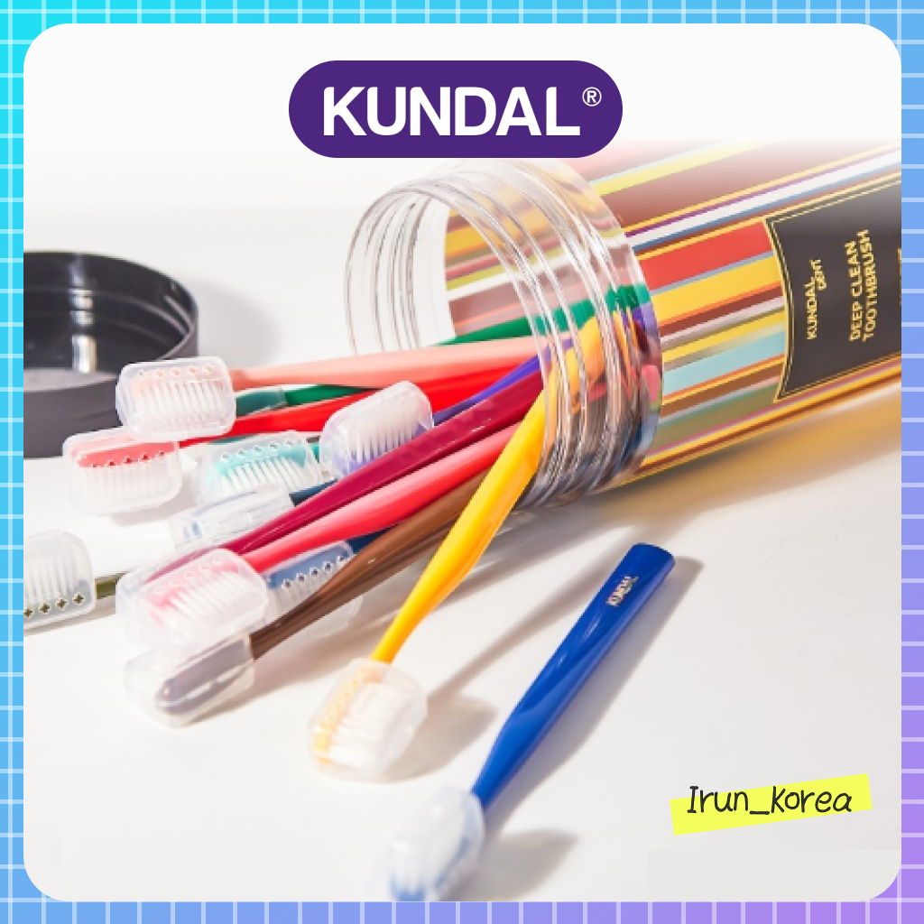 [KUNDAL] Bàn chải đánh răng hai chân kháng khuẩn KUNDAL Deep Clean Bộ 16 mảnh