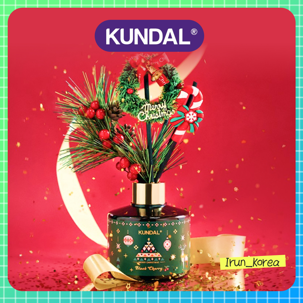 [Kundal] Bộ khuếch tán nước hoa Kundal Phiên bản Giáng sinh Black Cherry & Baby Powder Scent 2ea Set