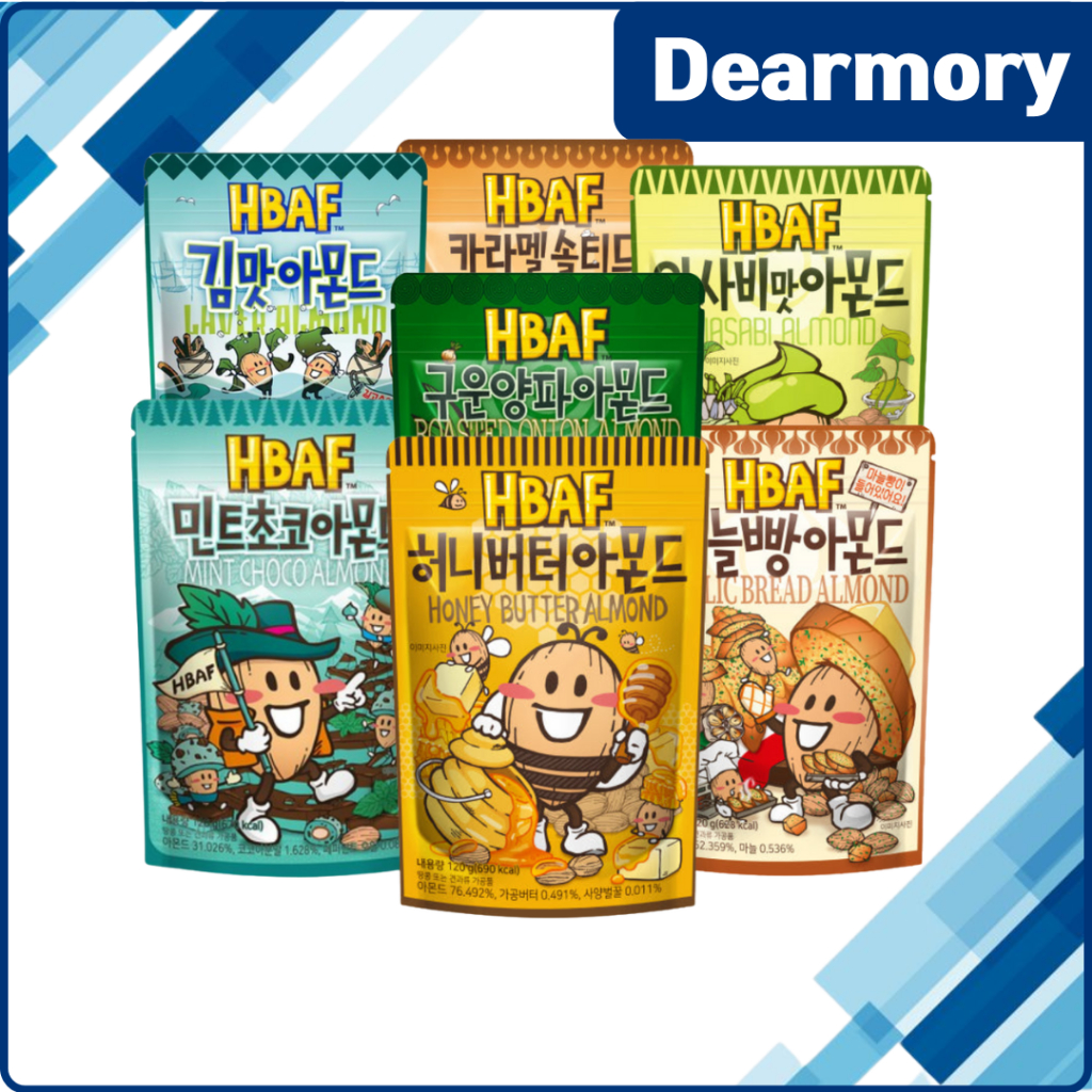 [Hbaf] Snack Hạnh Nhân Hàn Quốc / Hạt Bơ Mật Ong, v.v. 120g
